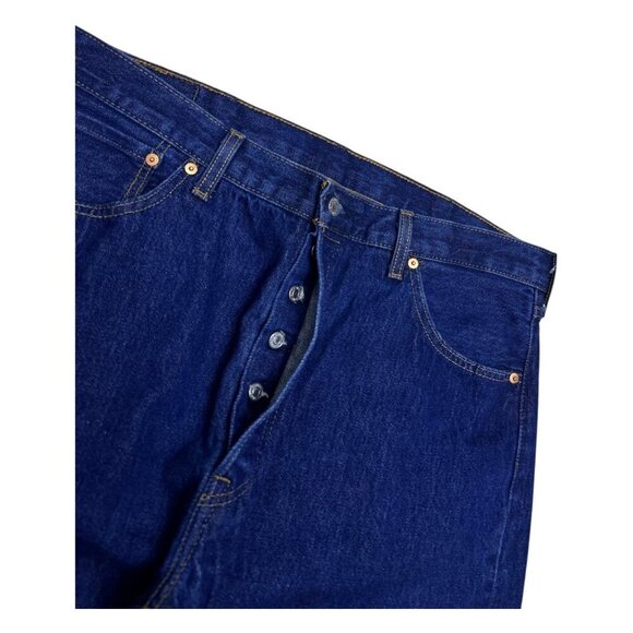 LEVIS 501 Relaxed Straight Leg Casual Designer Denim Pants Jeans Mens 40x36 - Picture 6 of 8